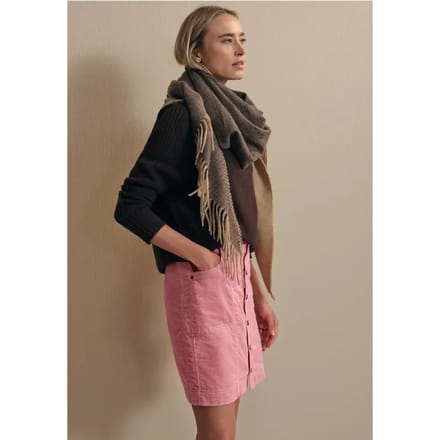 Corduroy rok met knoopsluiting