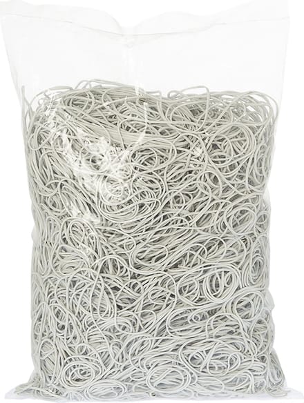 Rubbermagazijn - Elastiekjes - Wit - 80x1,5mm - Circa 1700 stuks - Elastiekjes rubber