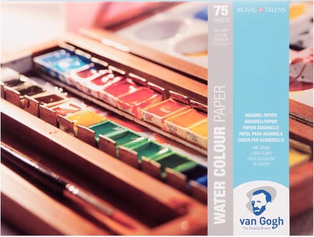 Aquarelpapier Koudgeperst 300 g/m² - 75 Vellen Wit Papier - 30x40 cm