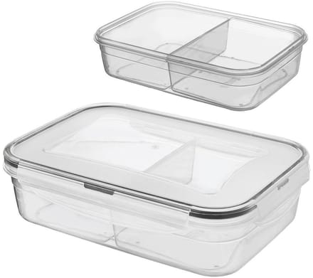 Orion - Voedselcontainer met Deksel en Pakking - 1L - BPA-vrij - Transparant