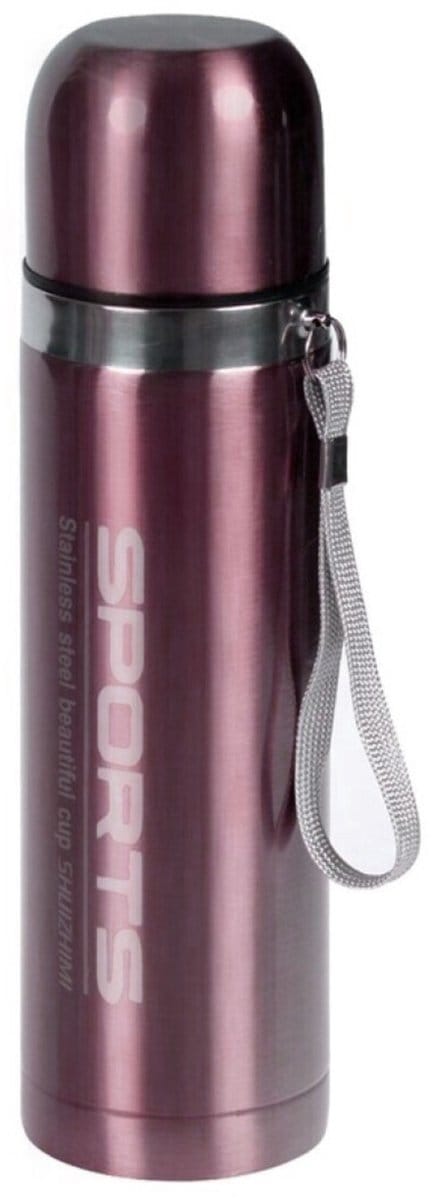 Thermosfles Metallic - RVS - isoleerfles - roze - 500 ml - Thermoflessen - met draaglus