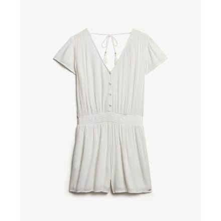 Superdry Printed Playsuit Wit S Vrouw