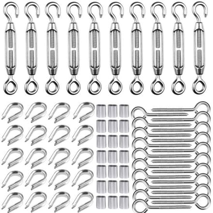 Allecto - Heavy Duty Spanschroef - Kabelspanner Kit - Roestvrijstaal