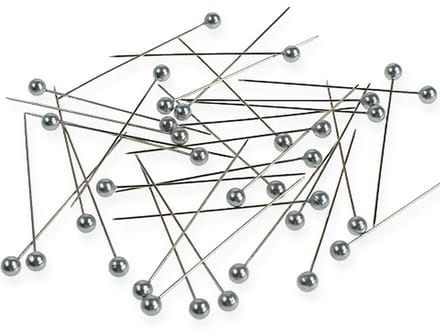 Parelspelden zilver 65 mm - set van 100 stuks