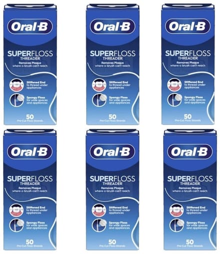 Oral-B Flosdraad - Super Floss - 50 stuks - 6 stuks Voordeelverpakking