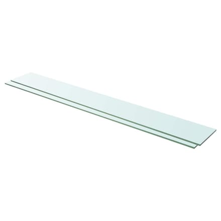 vidaXL - Schappen - 2 - st - 110x15 - cm - glas - transparant