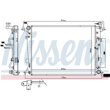 Radiator, motorkoeling NISSENS 606840
