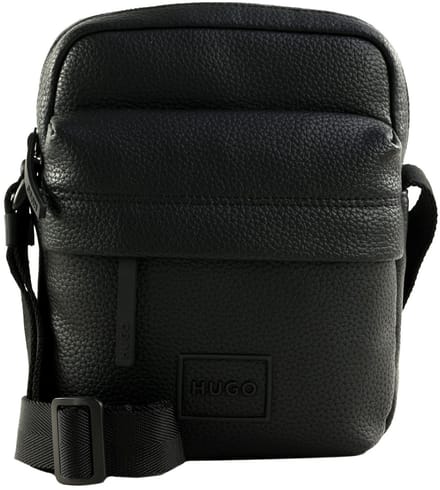 HUGO schoudertas New Ethon Reporter Bag Black zwart