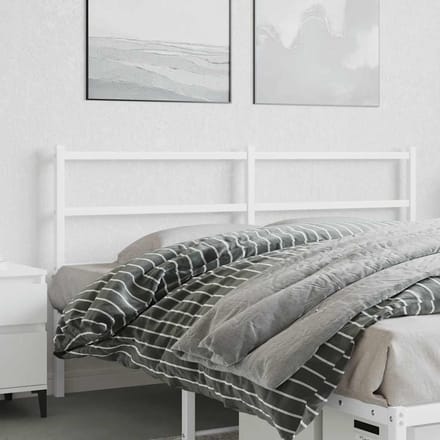 vidaXL - Vervangend - hoofdbord - 160 - cm - metaal - wit