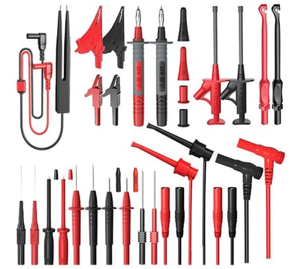 Multimeter Testkit - Testpennen Set - Elektronica Testen - Vervangbare Sondes - 25 Delig - Rood Zwart