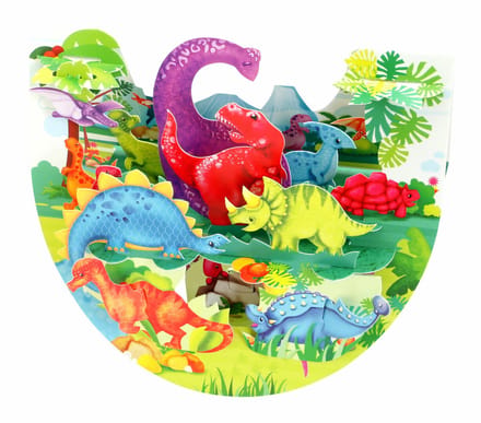 3D Popnrock - Wenskaart - PR096 - Dinosaurs