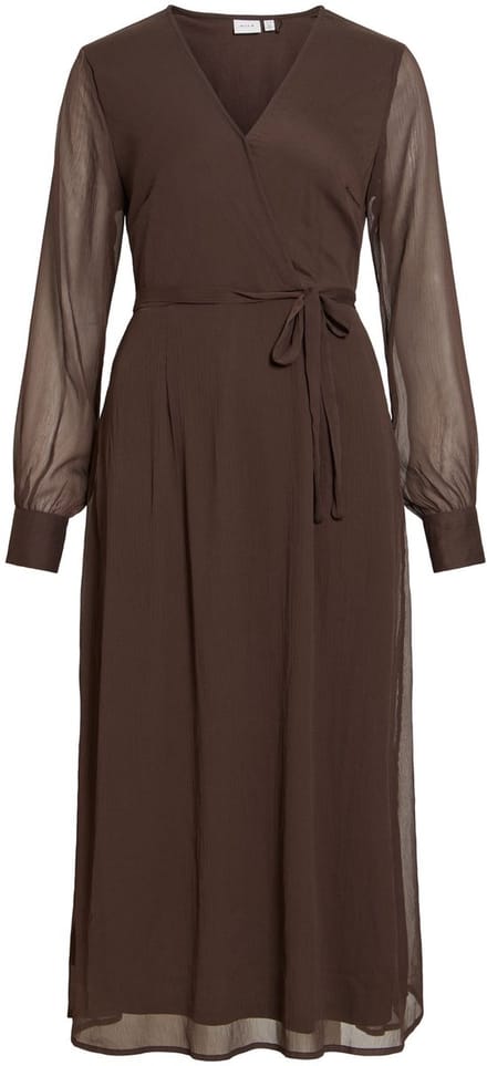 VILA maxi-jurk VIFALIA lane mouwen
