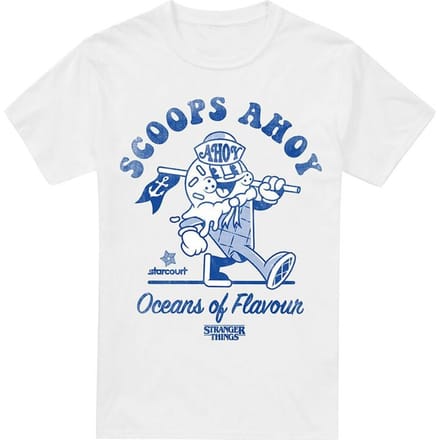 Stranger Things T-shirt - Scoops Ahoy Retro - XL tot XXL - voor Mannen - wit
