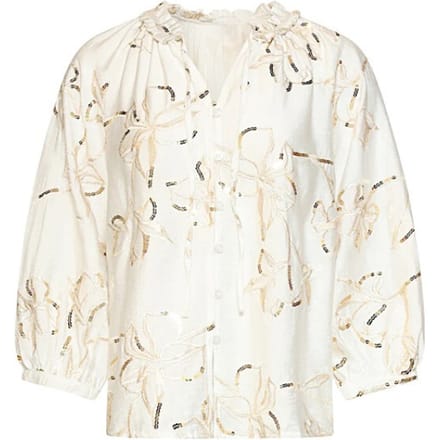 Smashed Lemon blouse 26320 - Offwhite/Gold