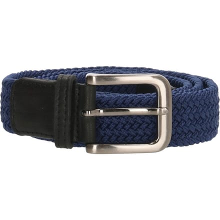 Zenino - Gevlochten Lederen Riem Weston - Blauw - 120cm