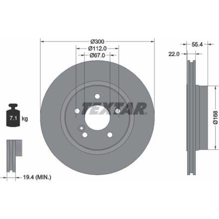 Remschijf TEXTAR 92137203