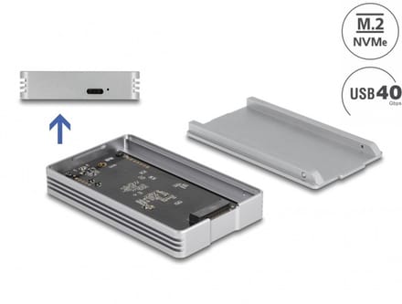 DeLOCK - storage enclosure - M.2 NVMe Card - Thunderbolt 3 Thunderbolt 4 USB4