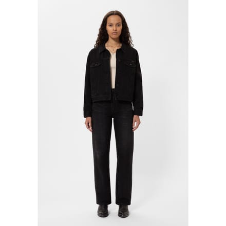 Nudie Jeans Berit Denim Jacket Asphalt Black Größe: S | Jeansjacken Outlet | Damen | Blau