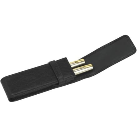 Pennenetui 322 2-delig nerfleer zwart