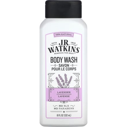 J R Watkins, Body Wash, Lavender, 18 fl oz (532 ml) white