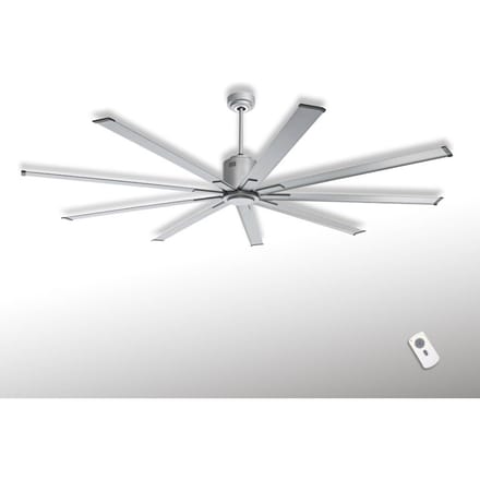 CasaFan Plafondventilator BIG SMOOTH ECO, titaniumzilver, 220 cm, stil