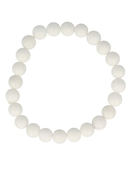 Jade sneeuwwit kralenarmband 8 mm