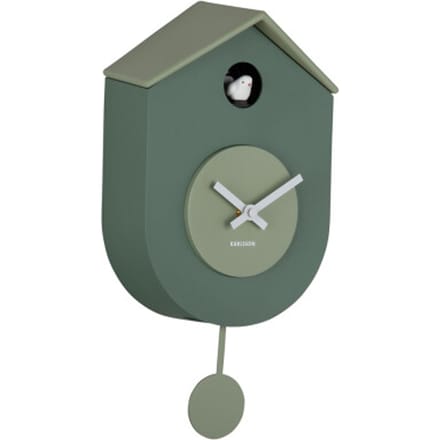 Karlsson wandklok grato cuckoo jungle green & grayed jade