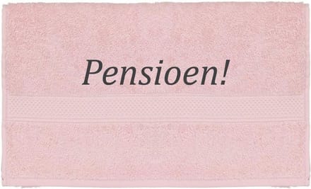 Handdoek - Pensioen - 100x50cm - Roze