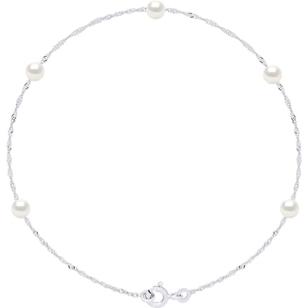 Armband - 5 Echte Gecultiveerde Zoetwaterperlen Rond 4-5 mm