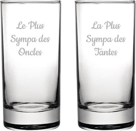 Longdrinkglas gegraveerd - 28,5cl - Le Plus Sympa des Oncles & La Plus Sympa des Tantes