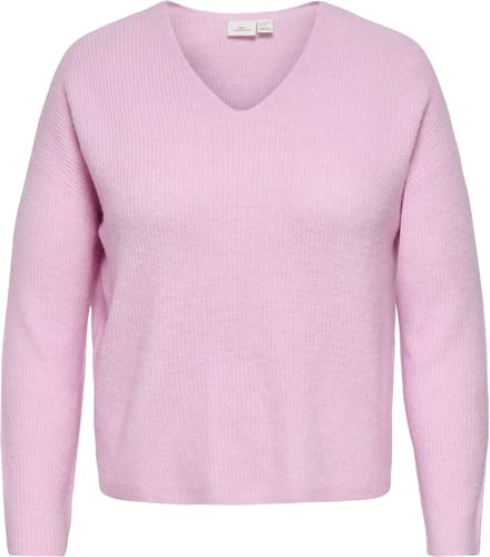 ONLY CARMAKOMA - CARCAMILLA V-NECK L/S PULLOVER KNT NOOS - Dames - Gebreide truien