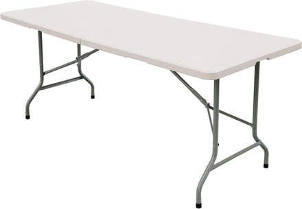 Vouwtafel - Bijzettafel - Feest en buiten - Robuust en duurzaam - 180 cm lengte - Wit