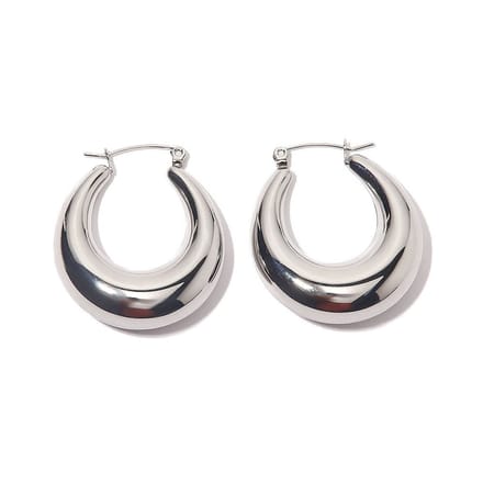 Lajetti - Oorringen 2,5 cm Zilverkleurig Silver Plated Oorbellen