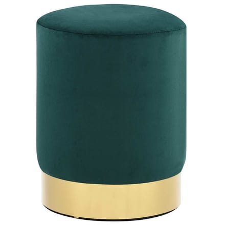 vidaXL - Kruk - fluweel - 28 - x - 36 - cm - donkergroen - en - goudkleurig