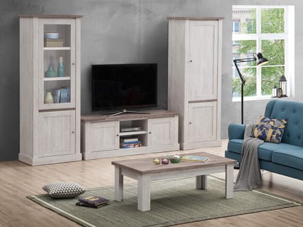 Belfurn - TV-wand Elyna-1 van 305 cm landelijke stijl
