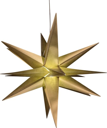 Anna Collection verlichte 3D kerstster - goud - 60 cm - kunststof