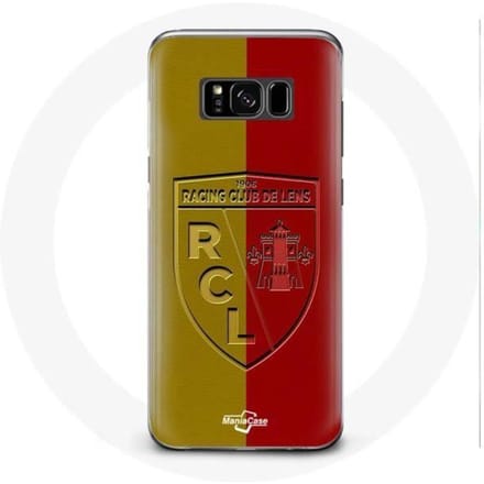 Samsung Galaxy S8 hoesje rcl lens Logo gele en rode achtergrond
