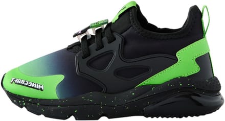 Next - Jongens - Minecraft elastische veterschoenen met brede pasvorm (G) - Zwart
