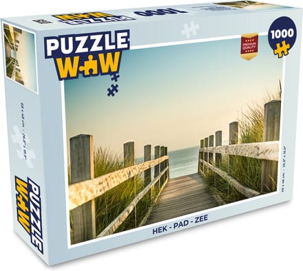 Puzzel Hek - Pad - Zee - Legpuzzel - Puzzel 1000 stukjes volwassenen