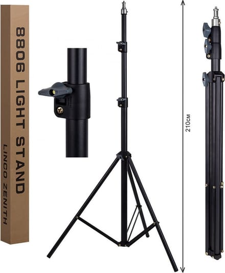 Smartphone Tripod Camera Statief DonkerGrijs voor Fotocamera en Smartphone - iPhone - Canon – Nikon - Spiegelreflexcamera - Studiolampen - Studio soft Box - Standaard voor lichtlamp + Bluetooth Remote Shutter ,,, HiCHiCO®