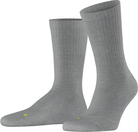 FALKE Run Rib Crew lichte padding katoen functioneel materiaal Sokken unisex grijs - maat 35-36