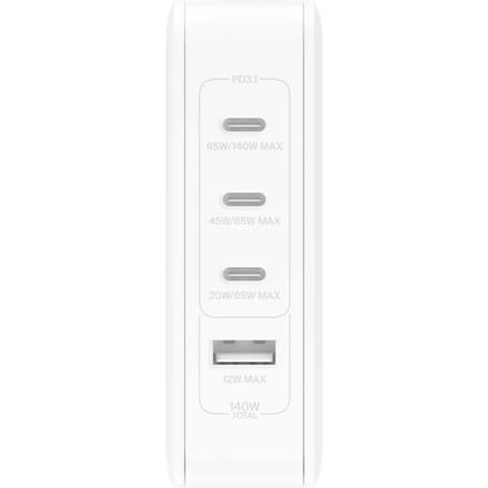 Belkin BoostCharge Pro power adapter - GaN technology - USB 3 x USB-C - 140 Watt