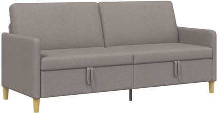 vidaXL - Sofa - met - Opbergruimte - Taupe - 192 - x - 78 - x - 87 - cm - Polyester