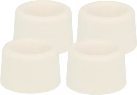AMIG Deurstopper/deurbuffer - 8x - D23mm - inclusief schroeven - rubber - wit