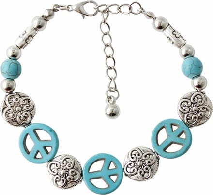 Fako Bijoux® - Armband - Turquoise - Peace Trio