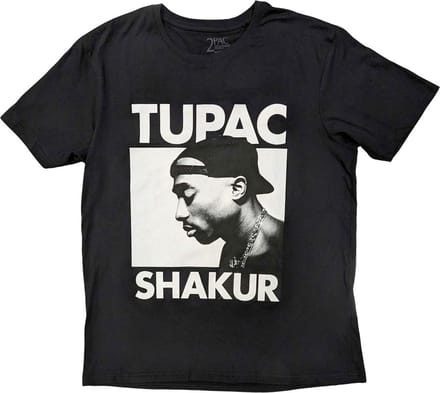 Tupac - Eyes Closed Heren T-shirt - S - Zwart