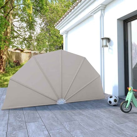 vidaXL - Terrasscherm - inklapbaar - 160 - cm - crème