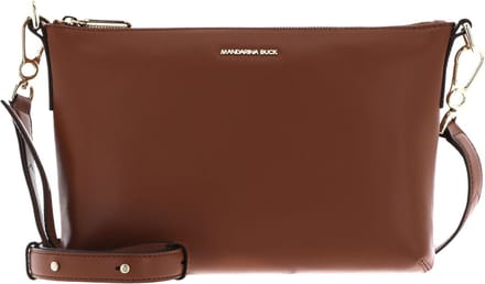 MANDARINA DUCK Leren Schoudertas Luna Pochette Caramel Cafe Bruine
