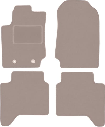 Beige velours vloermatten voor: Ford Ranger pick-up (2012-2019)