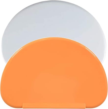 Deegschraper - Kunststof - Voor deeg, brood, pannenkoeken, kaas en chocolade - 2 stuks - Oranje, Wit - 15,8 x 10,3 cm